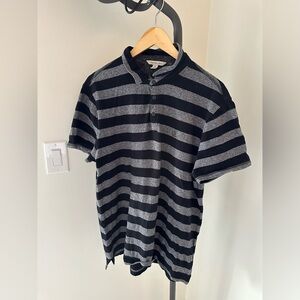 Calvin Klein Jeans Black and Gray Polo Shirt
